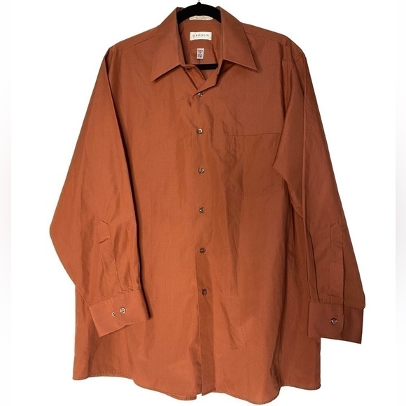 VAN HEUSEN MENS RUST COLLARED SHIRT SIZE X Large - Picture 1 of 6